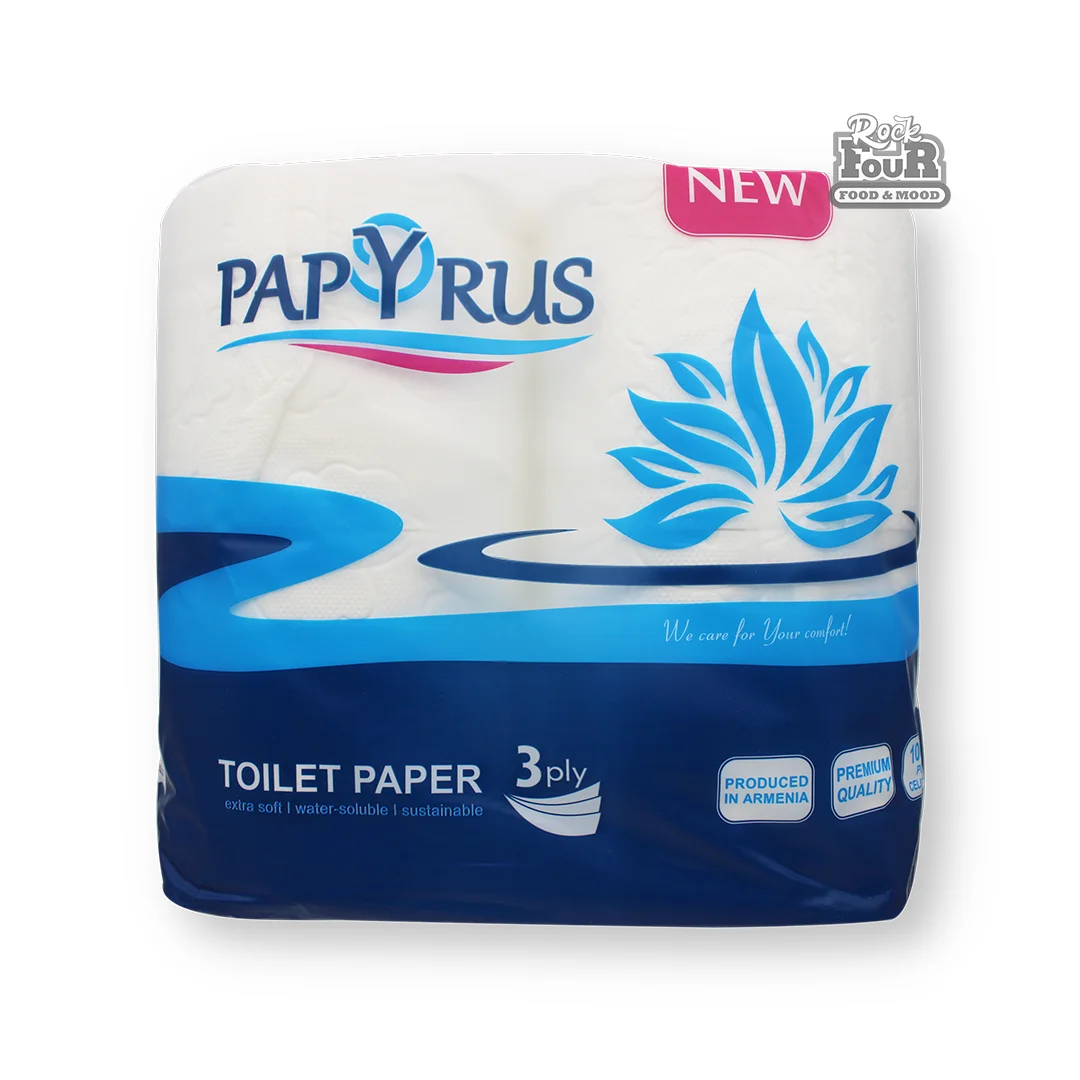 Զուգարանի թուղթ «Papyrus» եռաշերտ 4հատ